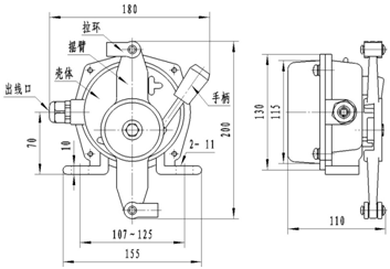 双向拉绳开关_GYLS-I-2_AC380V_2A_5A_克特