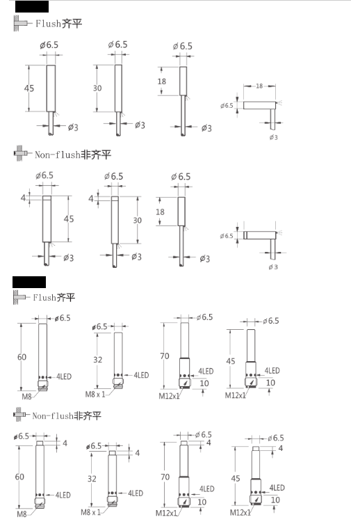 Ø4接近开关